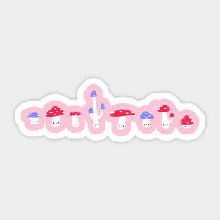 Cutie Mushrooms Sticker